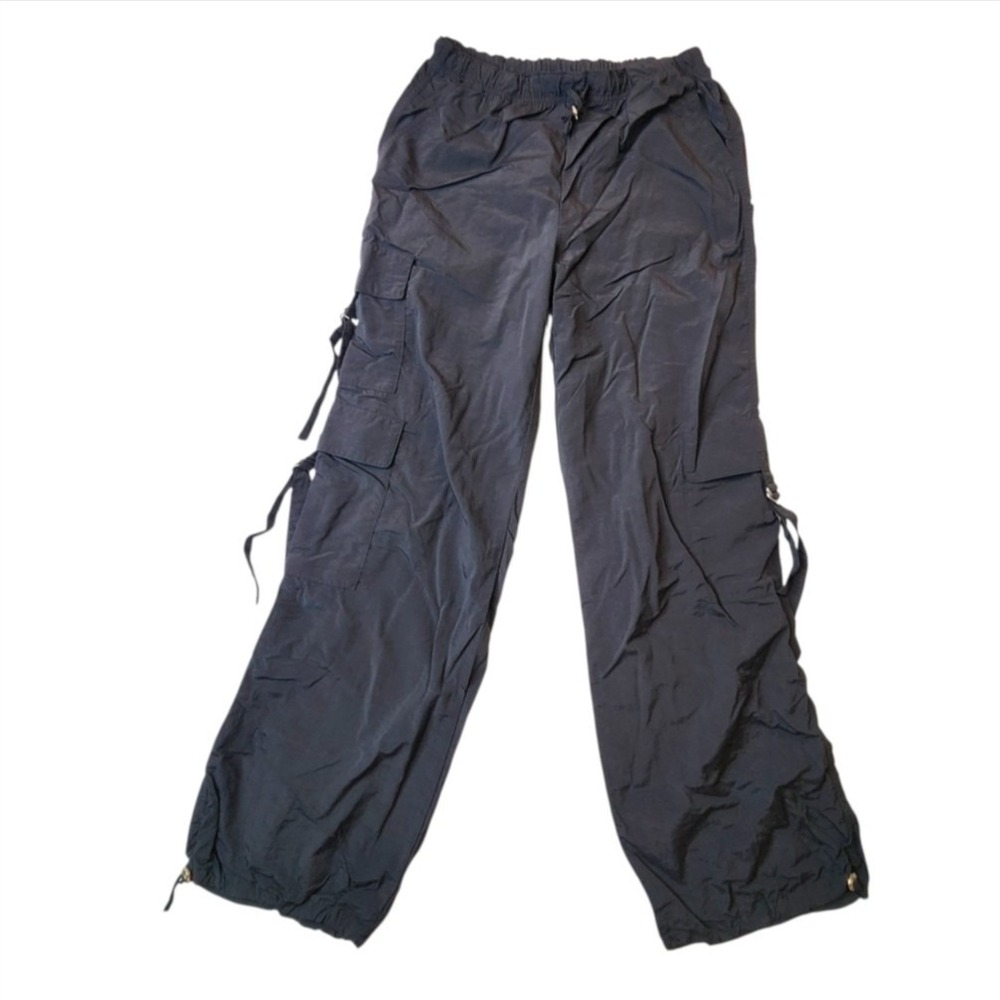 Love Tree Cargo Pants Women Nylon Toggle Cuff Utility Casual Street Black Size